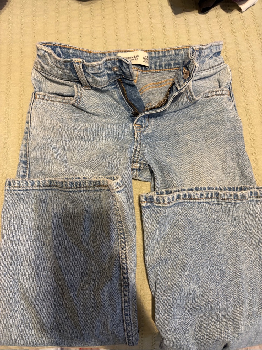 Light Blue Girls Straight-Leg Jeans